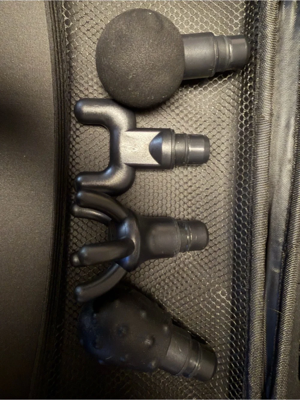 Aura Black Percussion Massage Gun with Multiple Attachments